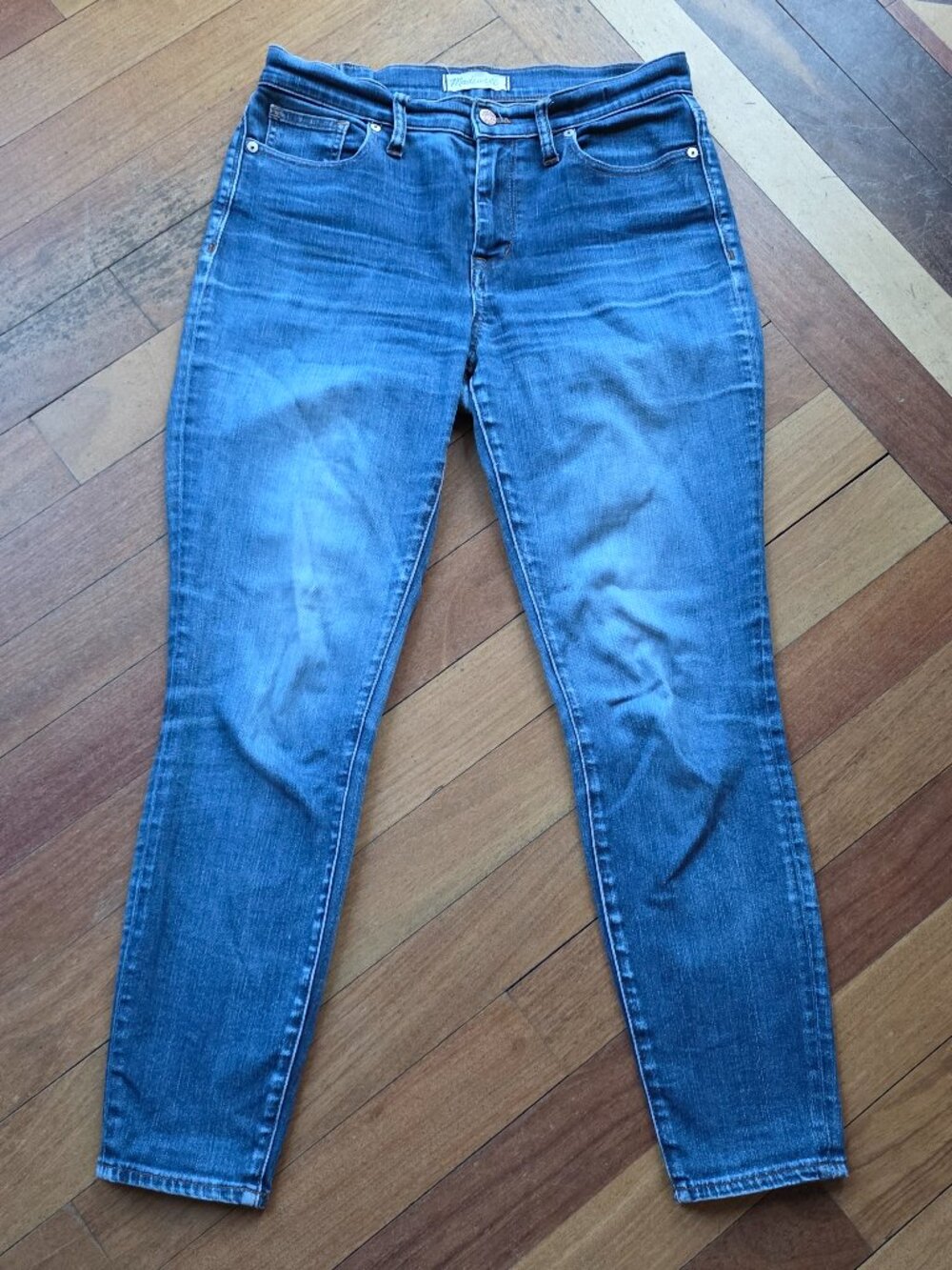 Madewell Medium Wash Faded "High Riser Skinny" Jeans Size 29